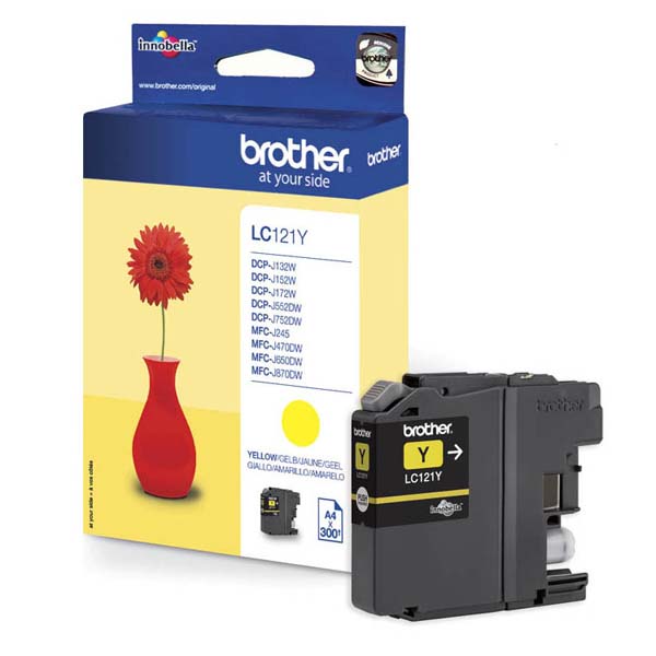 ГЛАВА ЗА BROTHER DCP J132W/J152W/J172W/552DW/J752DW/MFC J245/J470DW/J650DW/J870DW - Yellow - PN LC121Y (LC-121Y)